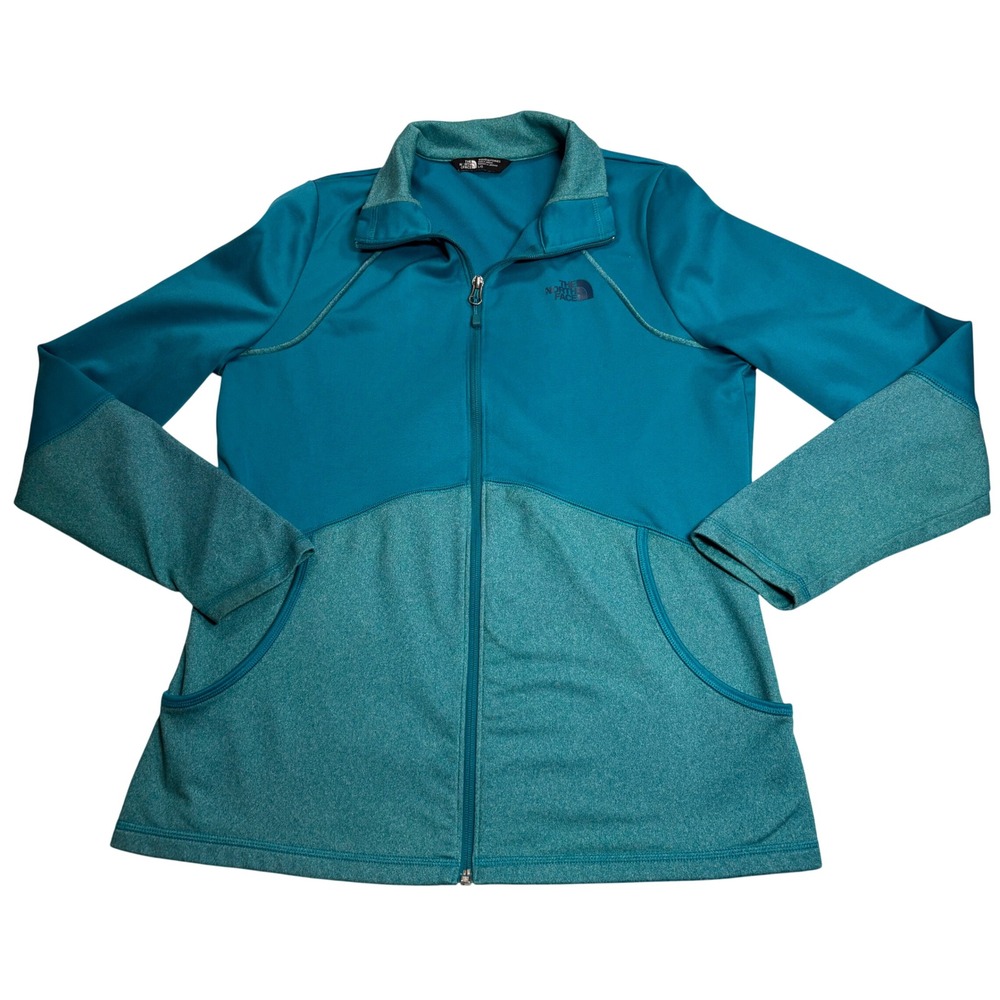 The North Face Full Zip Jacket Womens Teal Excellent Two Tone Heathered L